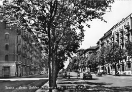 07277 "TORINO - C.SO GALILEO FERRARIS E VIA FRATELLI CARLE - SACAT" ANIM. AUTO ANNI '50. CART. ORIG. NON SPED. - Panoramic Views