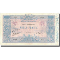 France, 1000 Francs, 1925–09–22, TTB+, Fayette:36.41, KM:67j - 1 000 F 1889-1926 ''Bleu Et Rose''
