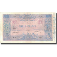 France, 1000 Francs, 1911. 09. 27, TTB+, Fayette:36.25, KM:67g - 1 000 F 1889-1926 ''Bleu Et Rose''