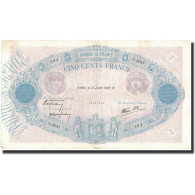 France, 500 Francs, 1938-07-15, TTB, Fayette:31.18, KM:88c - 500 F 1888-1940 ''Bleu Et Rose''