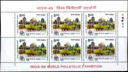 BOMBAY GPO-ERROR-INDIA 89-WORLD PHILATELIC EXHIBITION-BOOKLET PANES-EXTREMELY SCARCE-MNH-M-155 - Variétés Et Curiosités