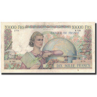 France, 10,000 Francs, 1950-02-09, TB+, Fayette:50.30, KM:132b - 10 000 F 1945-1956 ''Génie Français''