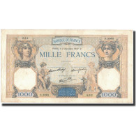 France, 1000 Francs, 1937-12-02, TB+, Fayette:38.5, KM:90b - 1 000 F 1927-1940 ''Cérès Et Mercure''