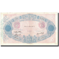 France, 500 Francs, 1937-03-11, TTB, Fayette:30.38, KM:66m - 500 F 1888-1940 ''Bleu Et Rose''