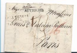 AV088 /- ÖSTERREICH -  STEYR 1814 D`austriche + Austriche + Alemagne Par Strassbourg Nach Paris - ...-1850 Préphilatélie