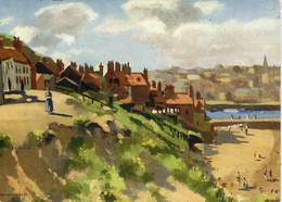YORKS - WHITBY - 2 1950s CARDS BY KENNETH HAUFF - ART - Whitby