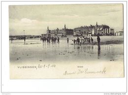 35895 ( 2 Scans ) Vlissingen Le 1-9-1904  Strand - Vlissingen