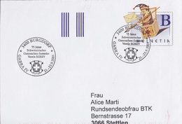 Schweiz Suisse 2001: B-Post Umschlag Mit Sonder-o GABRA IV BURGDORF - Marionnetten