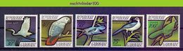 Mza062 FAUNA VOGELS REIGER IJSVOGEL PARROT KINGFISHER TOURACO BIRDS VÖGEL AVES OISEAUX GABON 1971 PF/MNH - Collections, Lots & Series