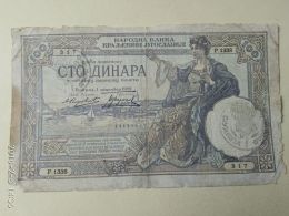 Occupazione Italiana Montenegro 100 Dinari 1941 - Zonder Classificatie