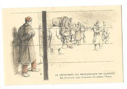 POULBOT Carte Publicitaire Illustrée Le Vetement Du Prisonnier De Guerre PARIS - Poulbot, F.