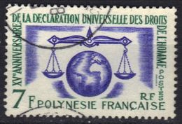 Polynésie N° 25 Déclaration Universelle Des Droits De L'homme - Gebraucht