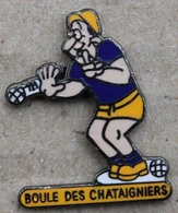 Delcampe - PETANQUE CLUB - BOULE DES CHATAIGNERS - JOUEUR - BOULES    - (ROUGE) - Pétanque