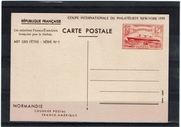 CTN27- EP CP PAQUEBOT NORMANDIE NEUVE AVEC REPIQUAGE - Cartes Postales Repiquages (avant 1995)