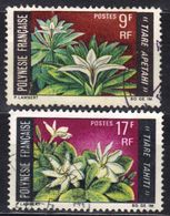 Polynésie N° 64, 65, Fleurs - Gebraucht