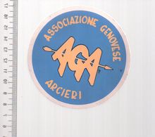 REF 10 : Autocollant Sticker Thème TIR A L'ARC Archerie Archer Compagnie Club Arcieri Genovese - Tiro Con L'Arco