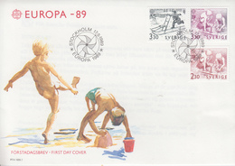 Enveloppe  FDC  1er  Jour   SUEDE    EUROPA    1989 - 1989