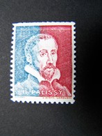 BERNARD PALISSY N° Pa28 ** BICOLORE BLEU ET ROUGE NEUVE SANS CHARNIERE VIGNETTE EXPERIMENTALE Pa 28 - Proofs, Unissued, Experimental Vignettes