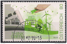 2016 Österreich  Austria Mi. 3268  Used   " Think Green " - 2016