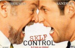 CARTE D'ENTREPRISE SELF CONTROL Cinéma  *JACK NICHOLSON *ADAM SANDLER  Self Control - Movie Cards