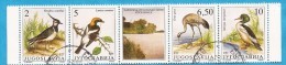 1991 X 2463-66 JUGOSLAVIJA  SERBIA SRBIJA SERBIEN FAUNA WWF ESPECES BIRDS PROTEGEES GESCHUEZTE TIEREN USED - Used Stamps