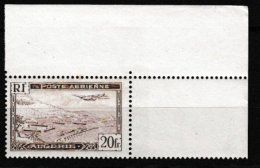 ALGERIE - 20 F. PA Au Type II Coin De Feuille Neuf LUXE - Airmail