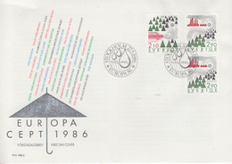 Enveloppe   FDC   1er  Jour   SUEDE      EUROPA    1986 - 1986