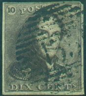 Epaulette 10 Centime Brune,bien Margée Et Obl. P.133 YPRES.  Superbe - 12589 - 1849 Epauletten