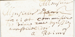 LAC De Sedan Vers Reims  1694  Rare 2 De Port - ....-1700: Vorläufer