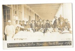 BERCK (62) Carte Photo Hopital Helio Marin Groupe Malades Gros Plan 1927 - Berck