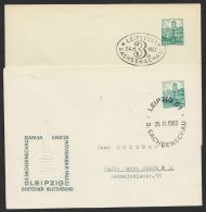 PU 13 D 2/02 B "Sachsenschau", 1962, 2 Umschläge Mit Versch. Sst. - Sobres - Usados