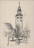 Kirchturm Von äschi SO - Federzeichnung Von Tageusz Fuss - Andere & Zonder Classificatie