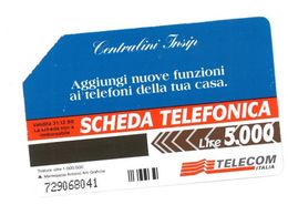 ITALIA SCHEDA TELEFONICA TELECOM  SERIE INTERCOMUNICANTI E CENTRALINI INSIP N. 729068041 - Opérateurs Télécom