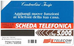 ITALIA SCHEDA TELEFONICA TELECOM  SERIE INTERCOMUNICANTI E CENTRALINI INSIP N. 729176858 - Opérateurs Télécom