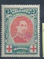 BELGIQUE : Y&T* N° 129 " Croix- Rouge " - 1918 Red Cross