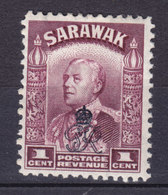 Sarawak 1947 Mi. 150    1c. Sir Charles J. Brooke Overprinted W. Monogram Of King George VI., MH* - Sarawak (...-1963)