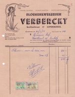Factuur Facture - Bloemenkwekerijen Verberckt - Londerzeel 1959 - Agricoltura