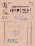 Factuur Facture - Bloemenkwekerijen Verberckt - Londerzeel 1959 - Landwirtschaft