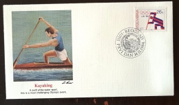 YOUGOSLAVIE. CANOE, CANOA, JEUX OLYMPIQUES, FDC, Enveloppe 1er Jour - Canoe