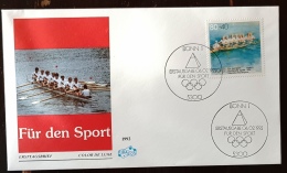 ALLEMAGNE AVIRON, ROWING, REMO Yvert N° 1420, FDC Enveloppe 1er Jour - Canoa