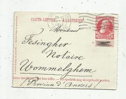 Carte Lettre , BELGIQUE , ENTIER POSTAL , 10  , 1911, ANTWERPEN - Cartas-Letras