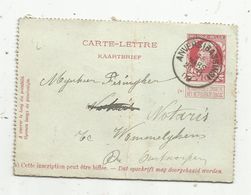 Carte Lettre , BELGIQUE , ENTIER POSTAL , 10  , 1909 ,  ANVERS BASSIN - Cartes-lettres