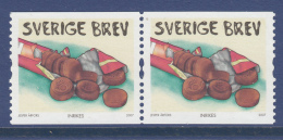 Sweden 2007 MNH Scott #2566 Coil Pair (5.50k) Chocolate Candies - Unused Stamps