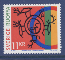 Sweden 2007 MNH Scott #2569 11k Reindeer From Drum, Country Name In Red Sami Culture - Neufs
