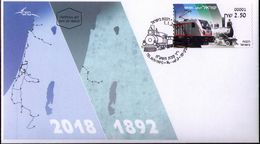 Locomotives I  ATM 0001 FDC Israel - Vignettes D'affranchissement (Frama)