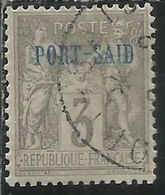 PORT SAID 1899 1900 NAVIGATION AND COMMERCE CENT. 3 USATO USED OBLITERE' - Usati