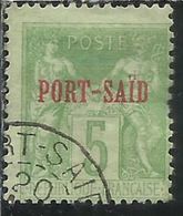 PORT SAID 1899 1900 NAVIGATION AND COMMERCE CENT. 5 USATO USED OBLITERE' - Gebruikt