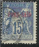 PORT SAID 1899 1900 NAVIGATION AND COMMERCE CENT. 15 USATO USED OBLITERE' - Used Stamps