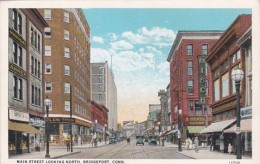 Connecticut Bridgeport Main Street Looking North Woolworth Curteich - Bridgeport