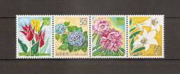 JAPAN NIPPON JAPON FLOWERS TOYAMA-ISHIKAWA-FUKUI 2005 / MNH / 3793 - 3796 - Neufs